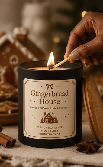 Gingerbread House Candle