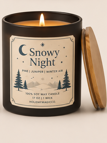 Snowy Night Candle